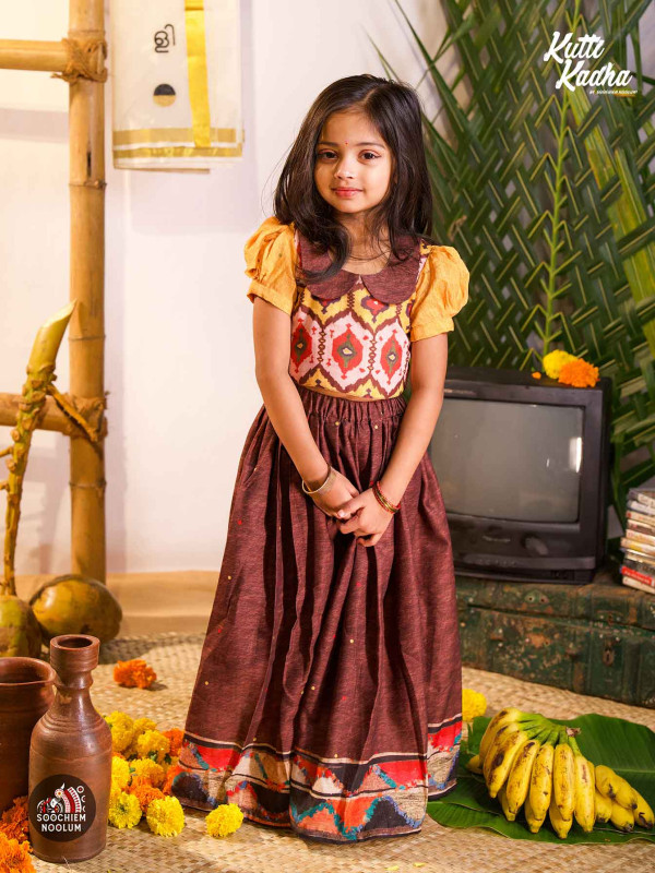 NIRAKKOOTT-  Ikat Skirt and Top for Girls[SKIRTOP0006]