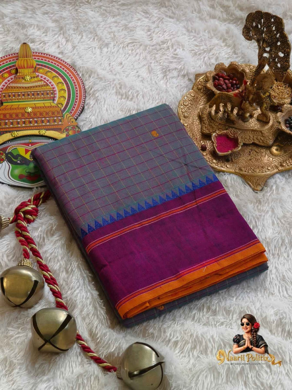 Premium Kanchi Cotton Saree- Dual tone body  [SAREE0000255]