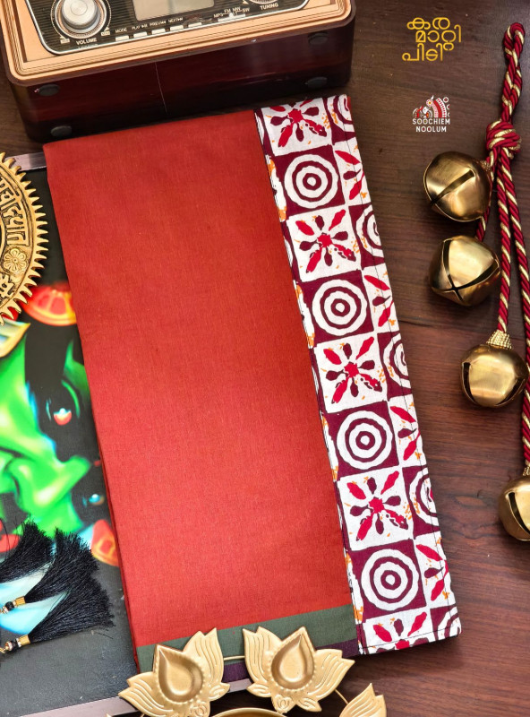 Kavy Orange Limited Edition Cotton Dhoti[DHOTI000224]