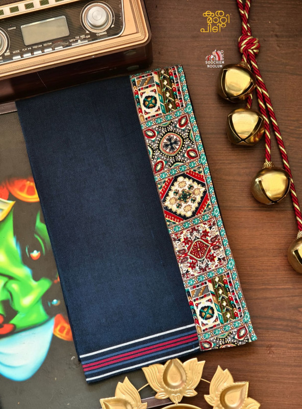 Navy Blue Limited Edition Premium Handloom Dhoti
