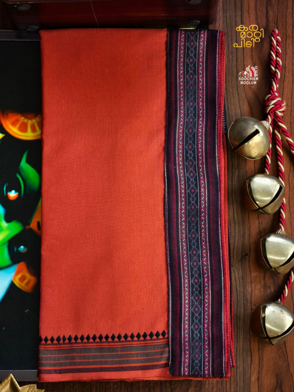 Kavy Orange Limited Edition Cotton Dhoti[DHOTI000434]