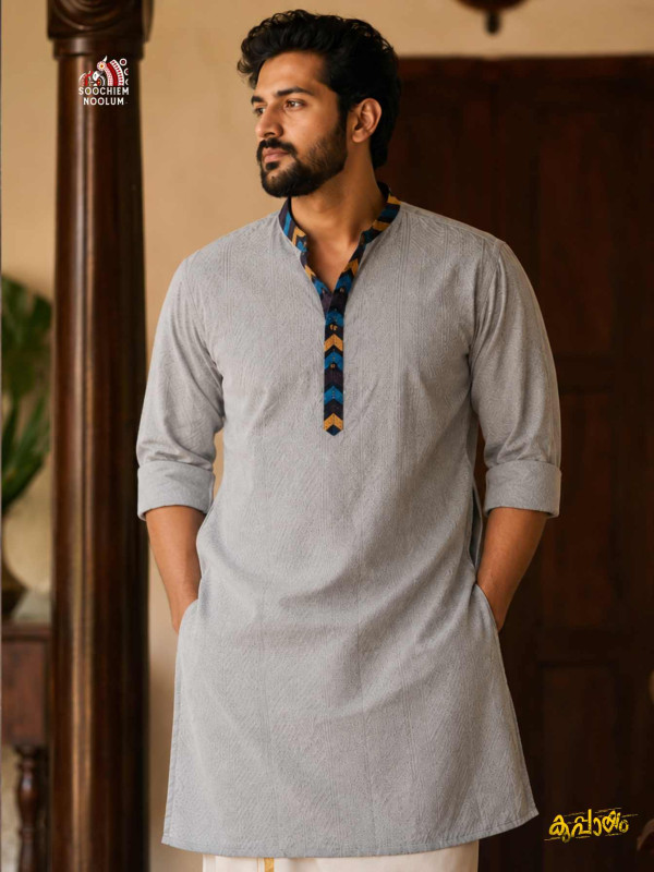 GREY PREMIUM DESIGNER KURTA