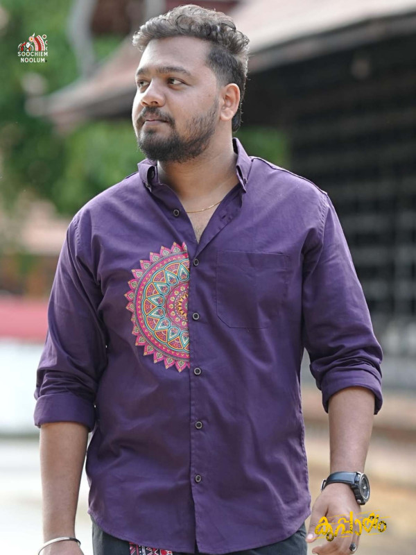 Purple Rangoli Printed Premium Shirt [Clearance Sale][SHIRT000203]