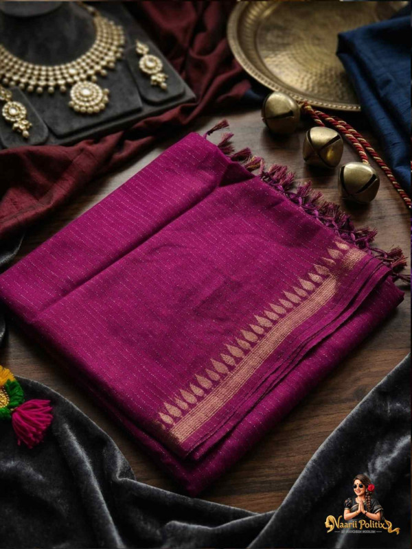 Chinon Silk saree -Magenta [SAREE0000118]