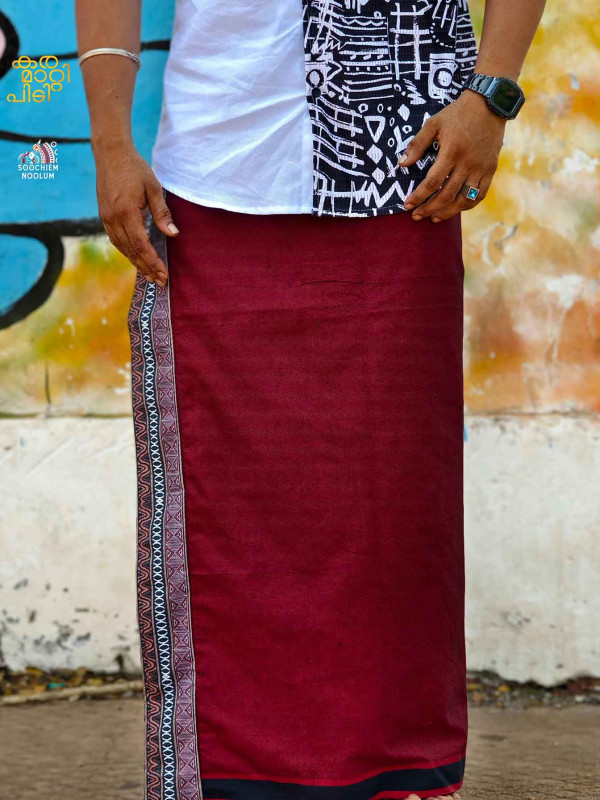 Marood Red Limited Edition Cotton Dhoti