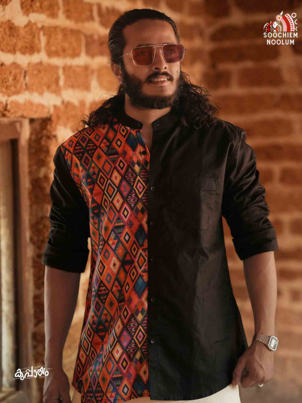 Black Premium Designer Half patch Shirt[SHIRT000234]