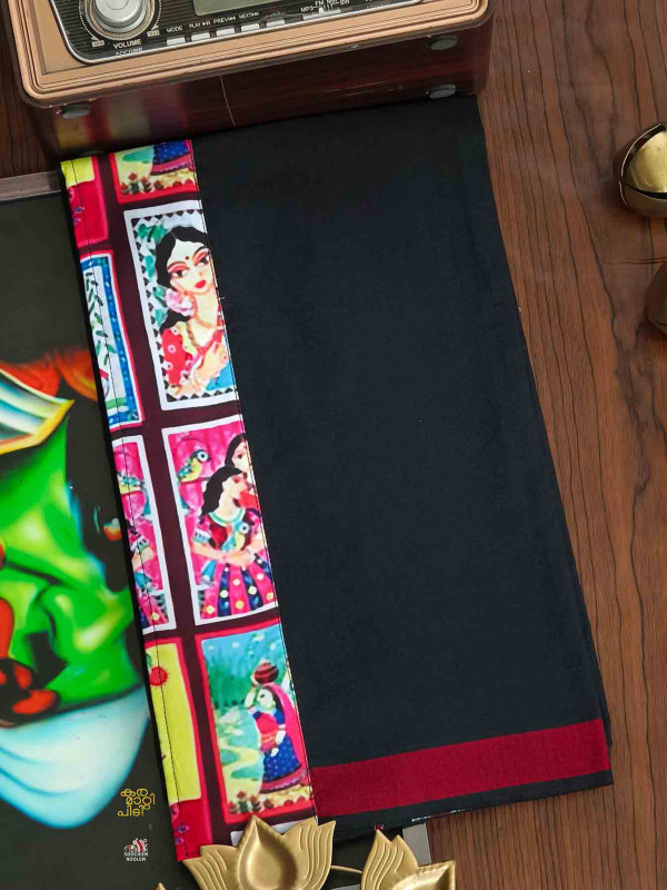 Black Limited Edition Premium Cotton Dhoti