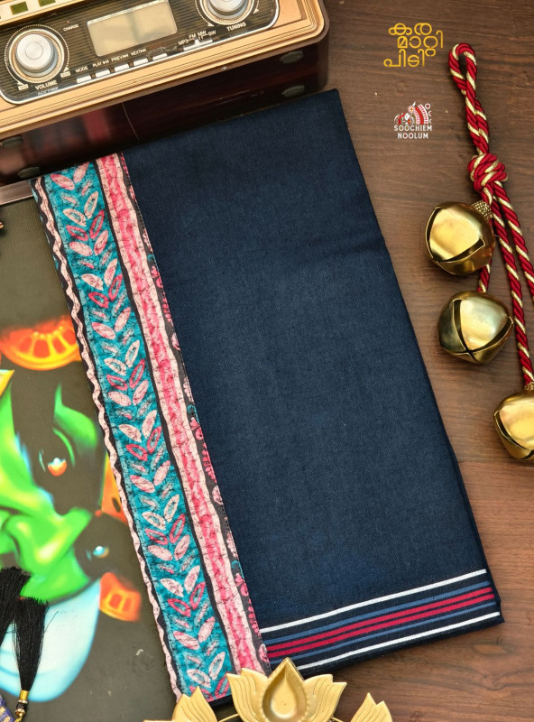 Navy Blue Limited Edition Premium Handloom Dhoti
