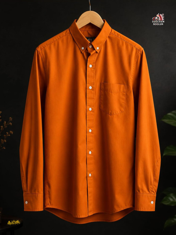 SOLID COLOUR SHIRT - ORANGE