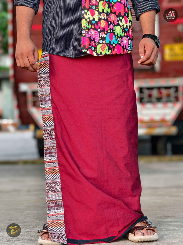 Marood Red Limited Edition Cotton Dhoti[DHOTI000390]
