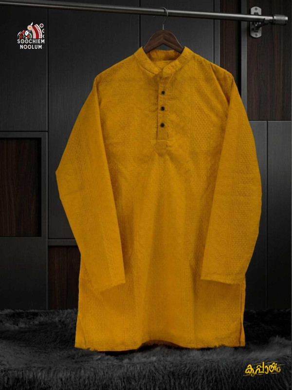 YELLOW PREMIUM DESIGNER KURTA