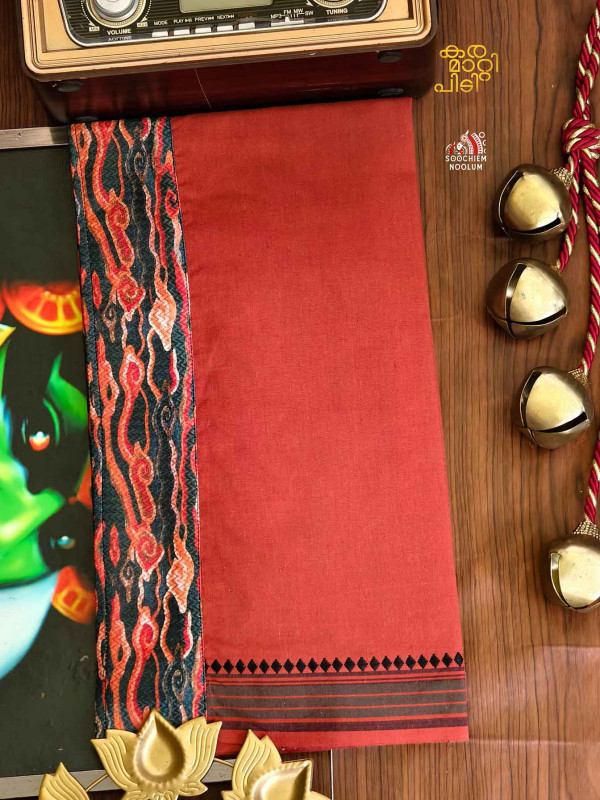 Kavy Orange Limited Edition Cotton Dhoti[DHOTI000381]