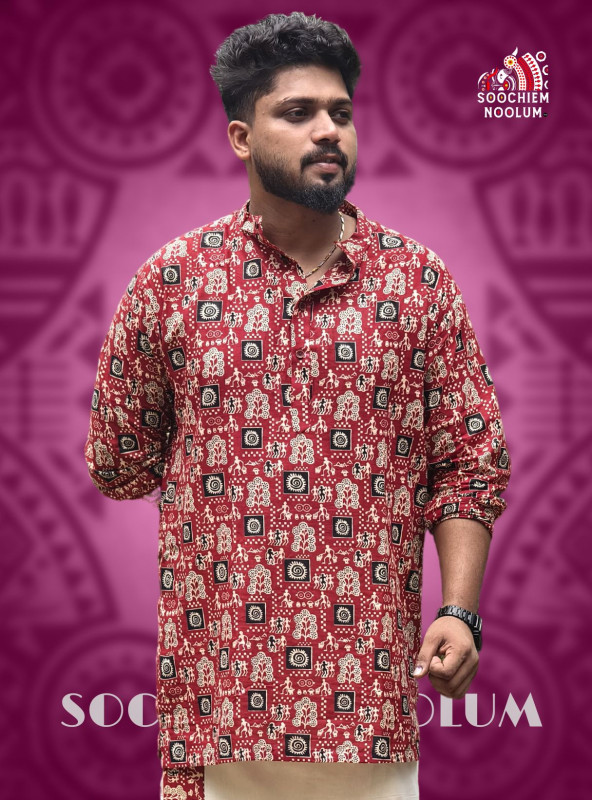 Premium Designer Combo Cotton Kurta + Off-White Premium Dhothi