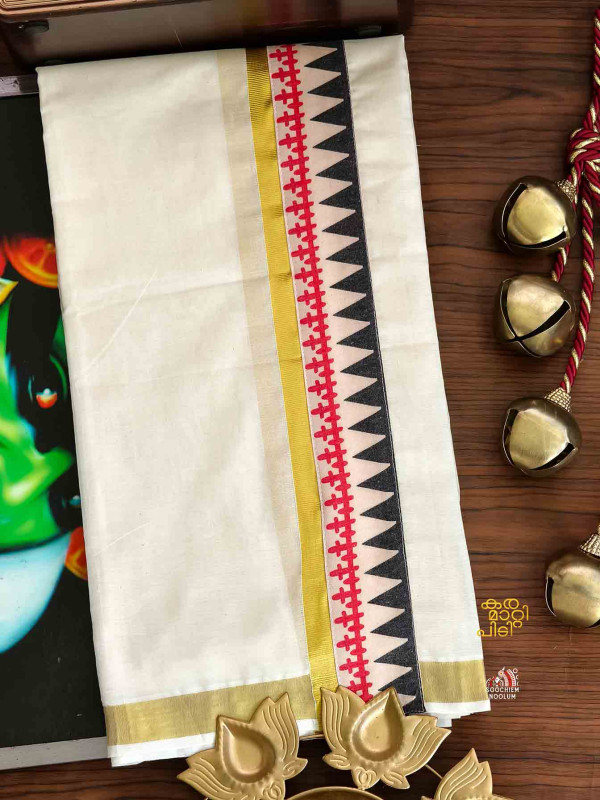 Gold Kasavu Premium Double Dhoti