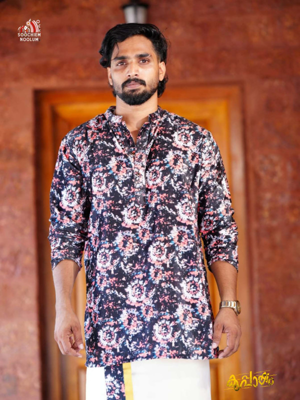 Black Premium Designer Velvet Kurta [Clearance Sale][KURTA0008]