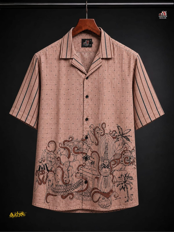 PRE BOOK ONLY SHIPPING AFTER 7 WORKING DAYS-ONAM SPECIAL DESIGNER PREMIUM SHIRT BEIGE HF
