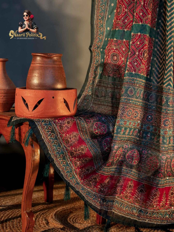 Soft Chanderi Cotton With Kantha Work [SAREE0000151]