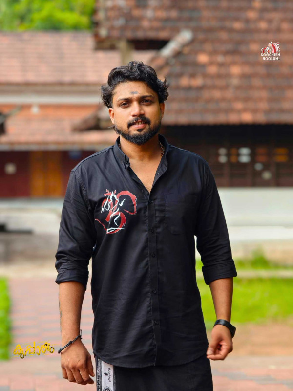 Sabarimala Special Black Om & Ayyappa Duo Printed Shirt[SHIRT000213]