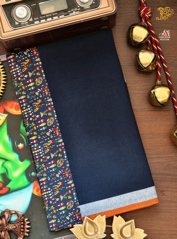 Navy Blue Limited Edition Cotton Dhoti