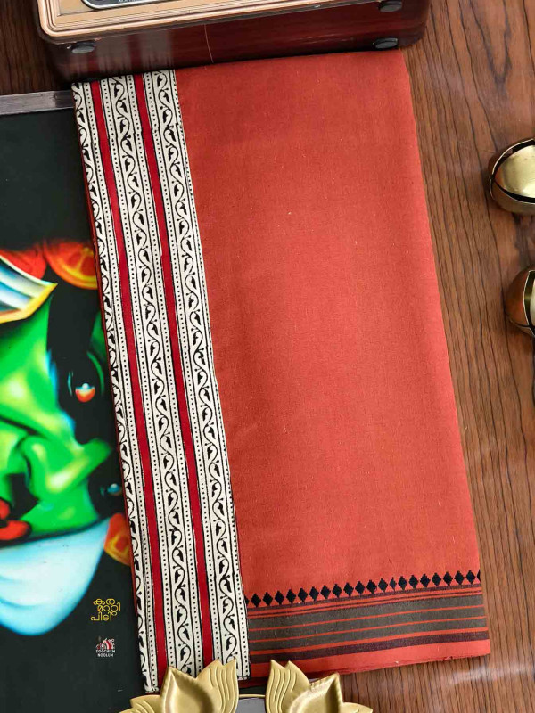 Kavy Orange Limited Edition Cotton Dhoti