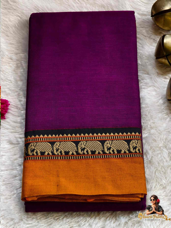 Narayanpet Pure Cotton Saree Magenta [SAREE000031]