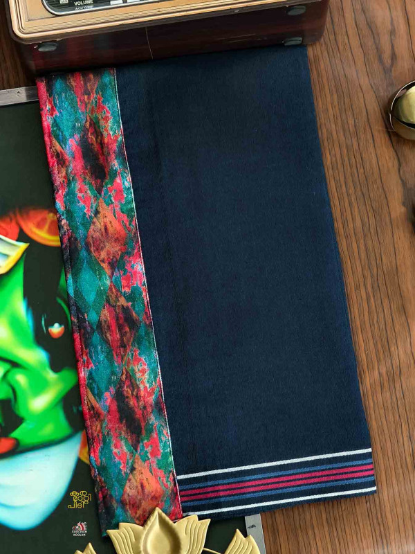 Navy Blue Limited Edition Cotton Dhoti