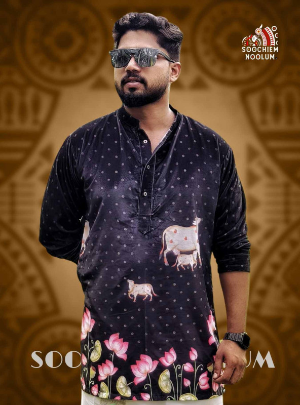 Black Designer Premium Kurta