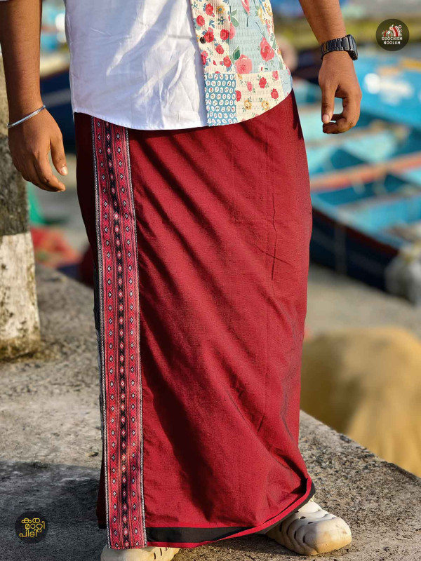 Marood Red Limited Edition Cotton Dhoti