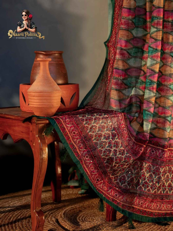 Soft Chanderi Cotton With Kantha Work [SAREE0000141]