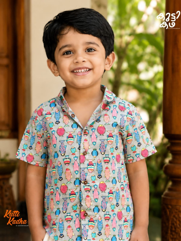 Keli -Designer Cotton Shirt For Kids