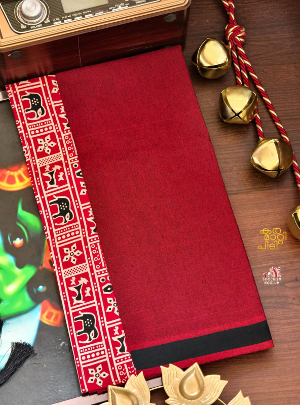 Marood Red Limited Edition Cotton Dhoti