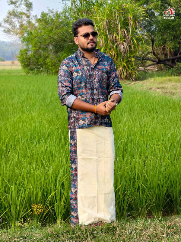 Designer Shirts+Single Cotton Dhoti Combo[COMBO000168]