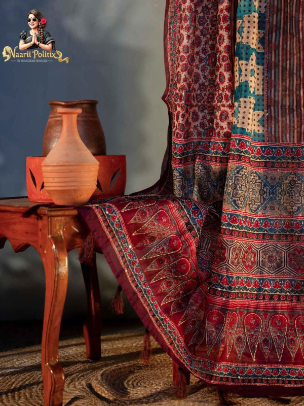 Soft Chanderi Cotton With Kantha Work [SAREE0000152]